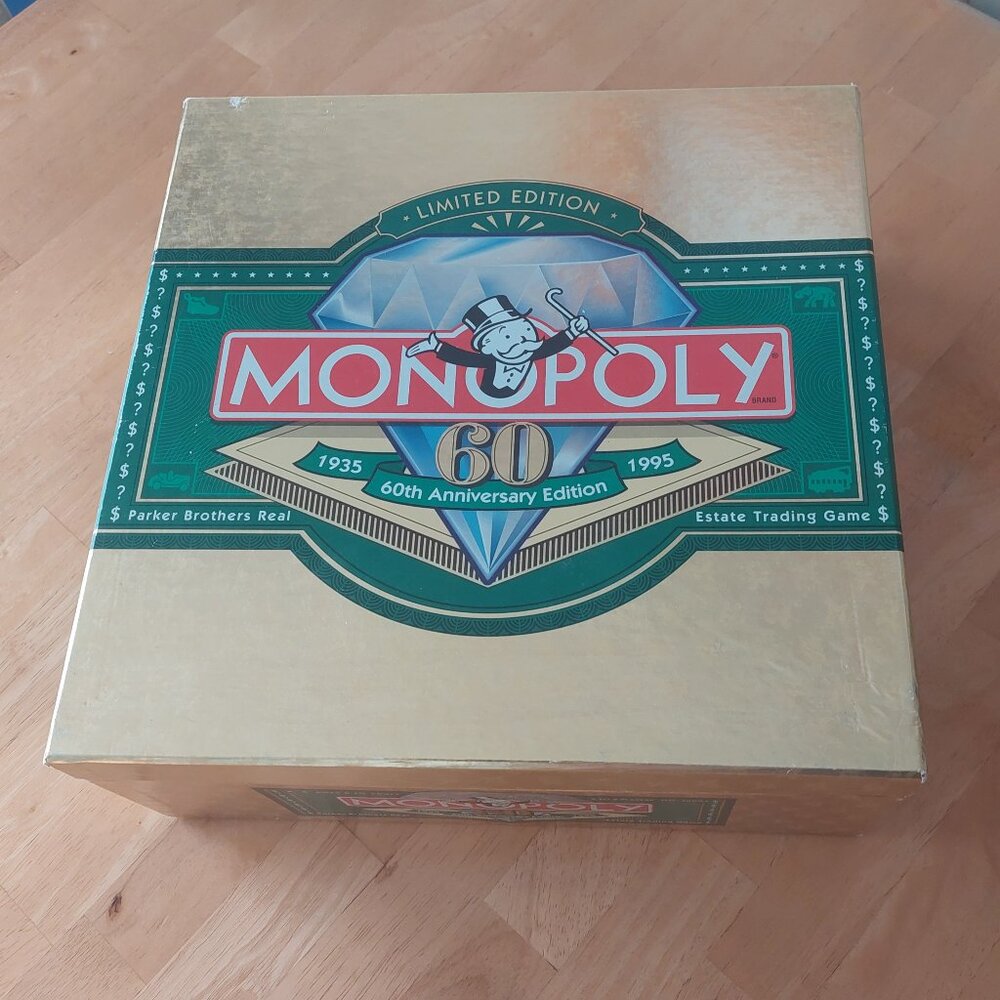 Monopoly 60th Anniversary Edition Board Game-Limited Edition with Certificate